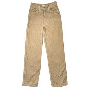 Levi's 94 Baggy Corduroy Straight‎ Leg Jeans Women's Sz 25 Tan Khaki Retro